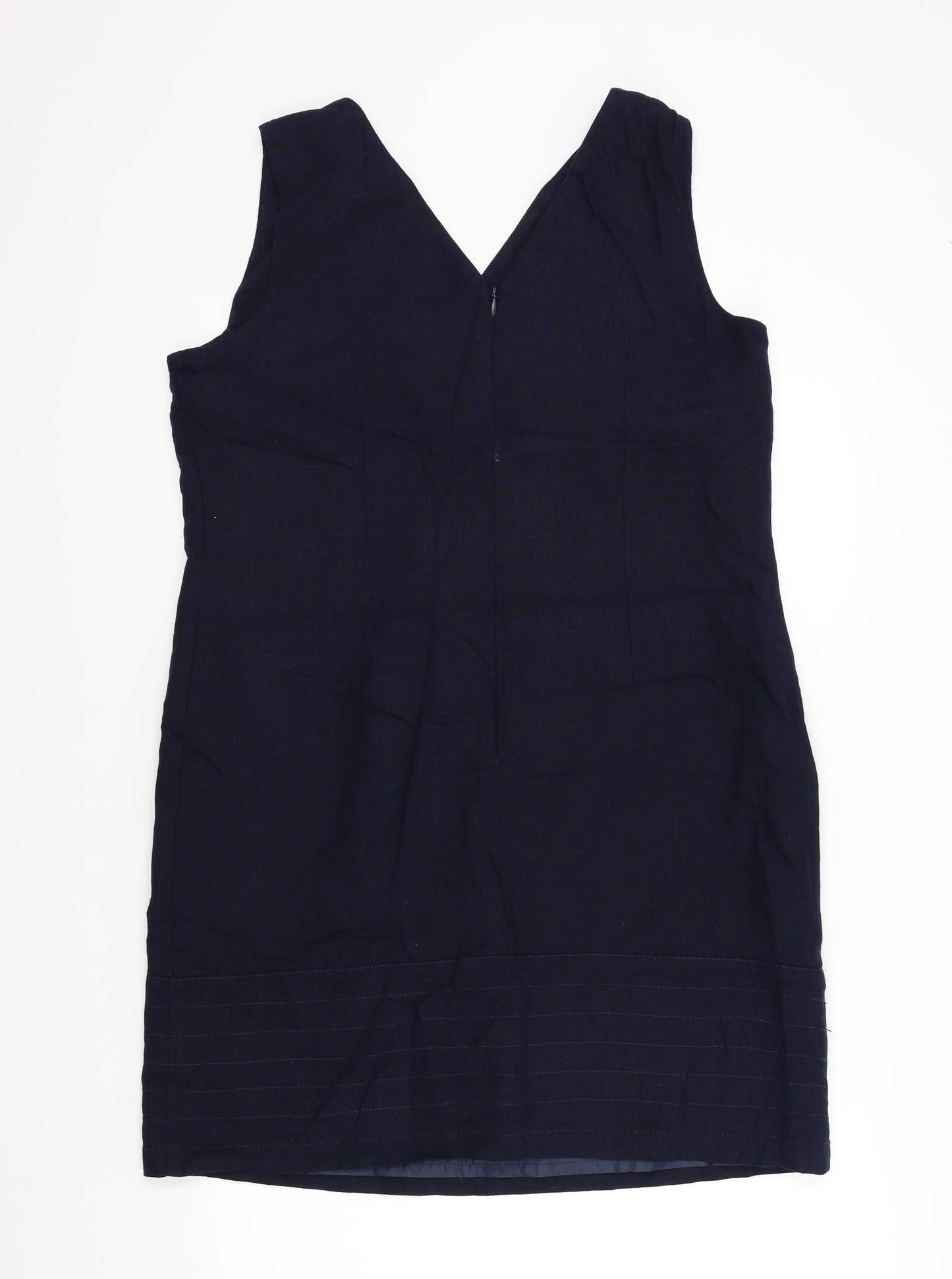 Peacocks Womens Blue Colourblock  A-Line  Size 14