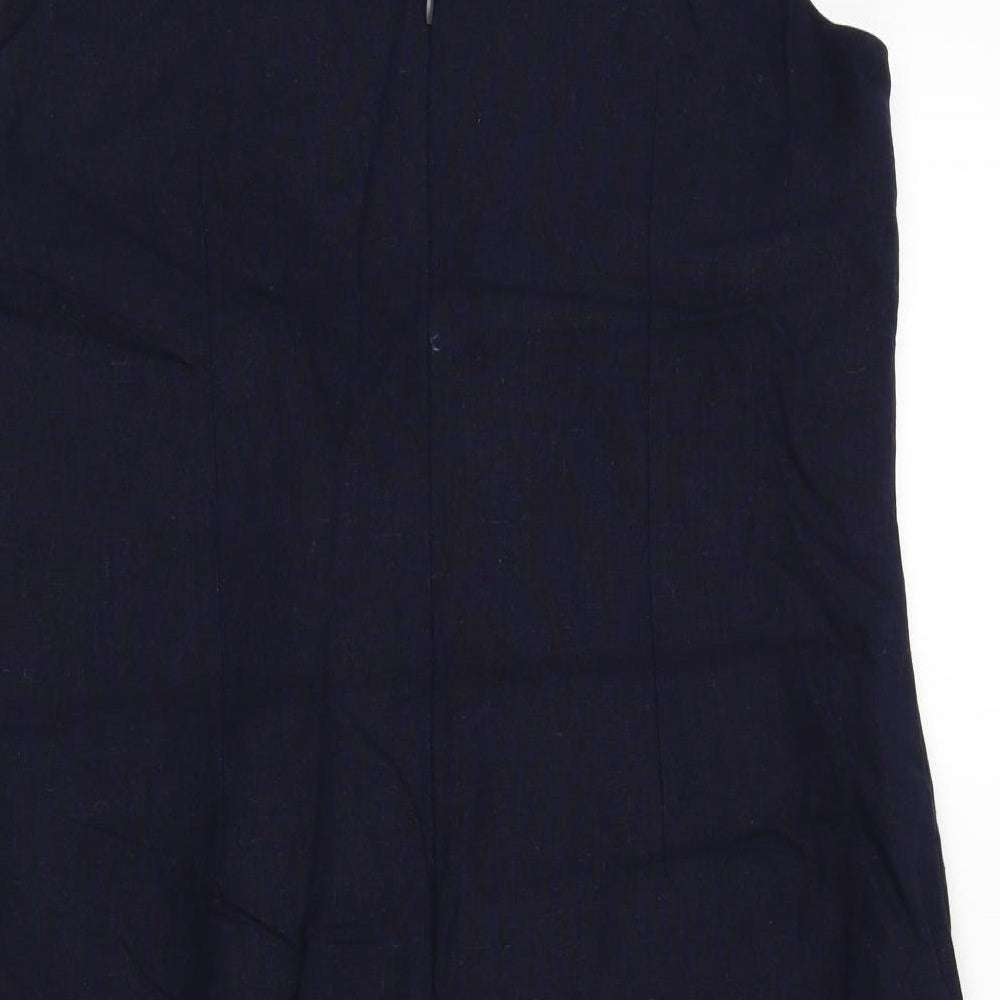 Peacocks Womens Blue Colourblock  A-Line  Size 14