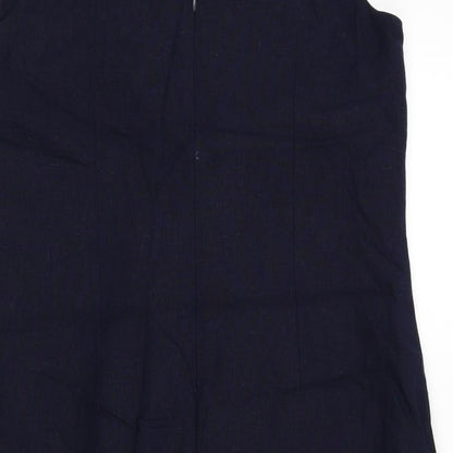 Peacocks Womens Blue Colourblock  A-Line  Size 14