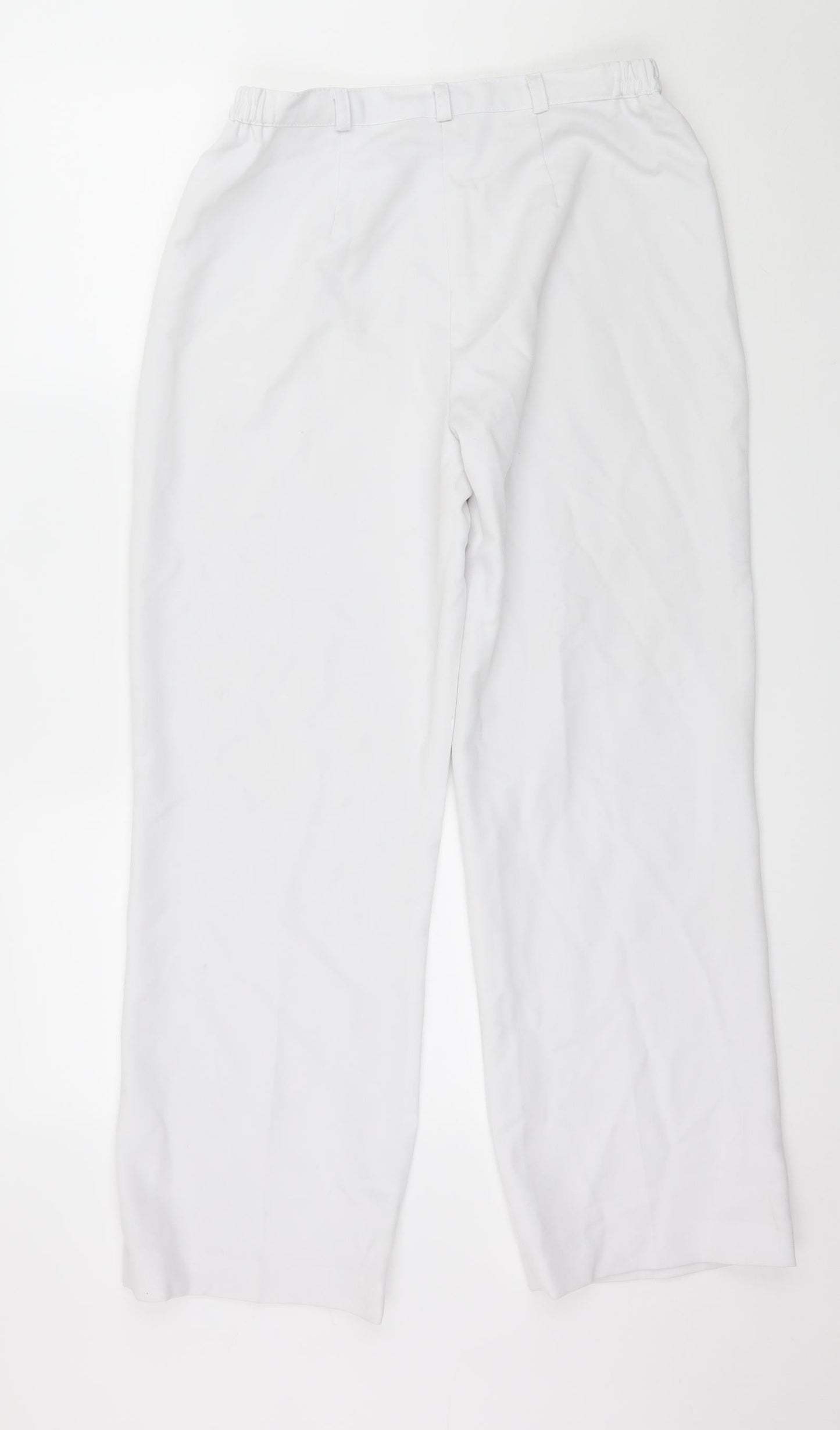 Womens UK Size 12 Preworn Regular Fit  White Trousers