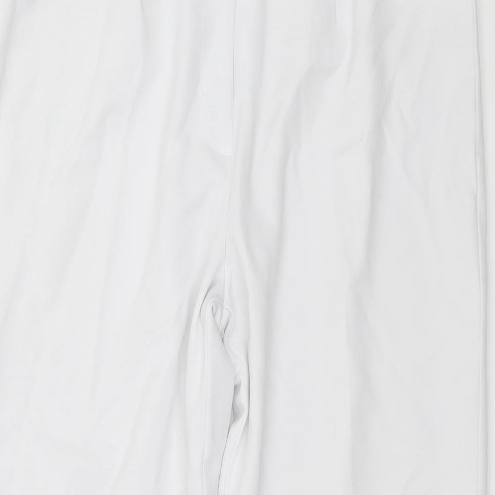 Womens UK Size 12 Preworn Regular Fit  White Trousers