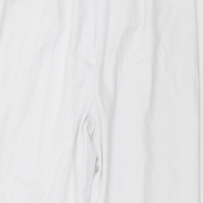 Womens UK Size 12 Preworn Regular Fit  White Trousers