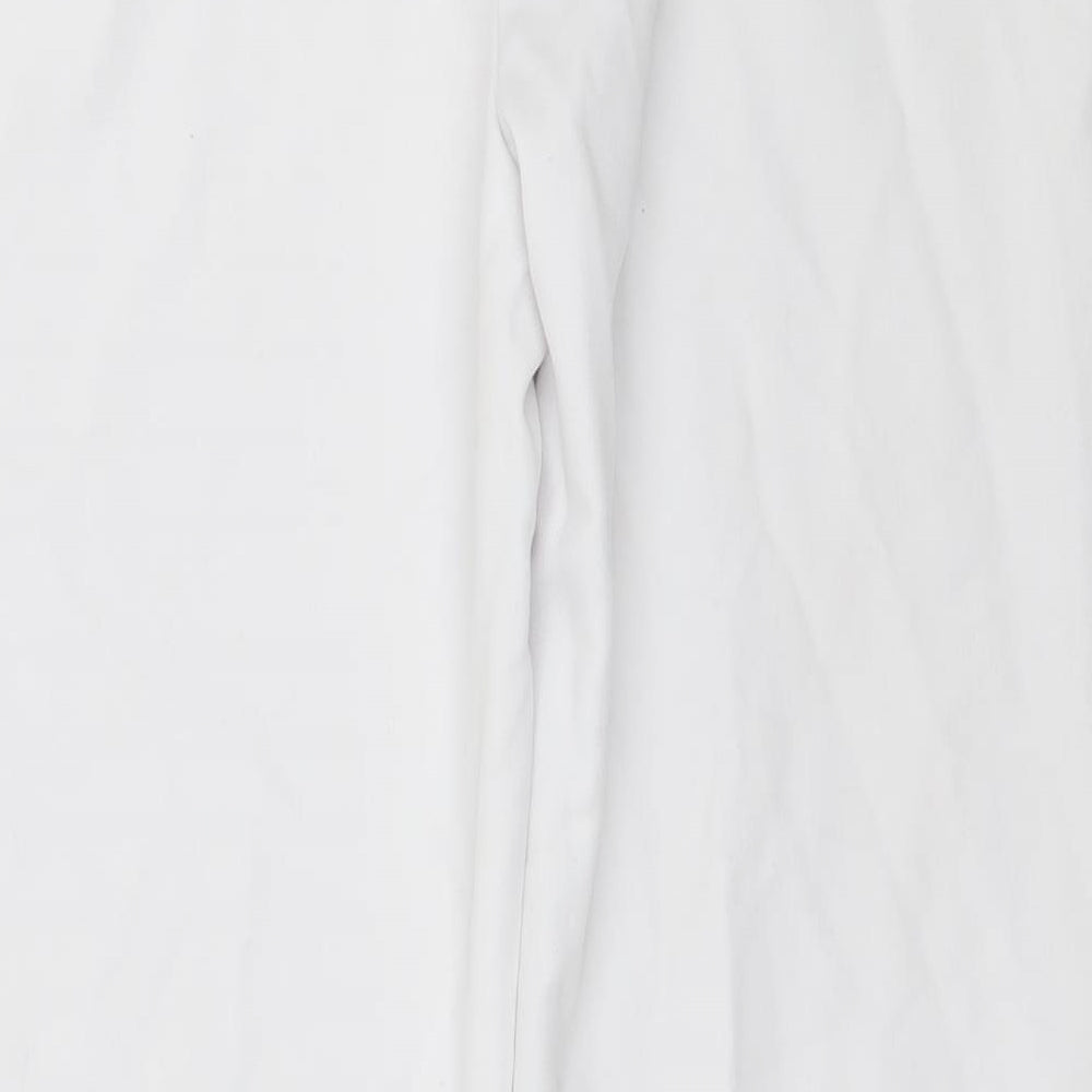 Womens UK Size 12 Preworn Regular Fit  White Trousers