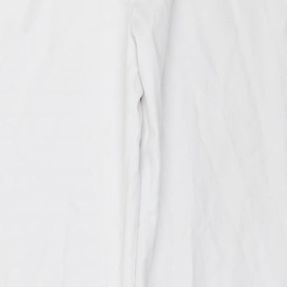 Womens UK Size 12 Preworn Regular Fit  White Trousers