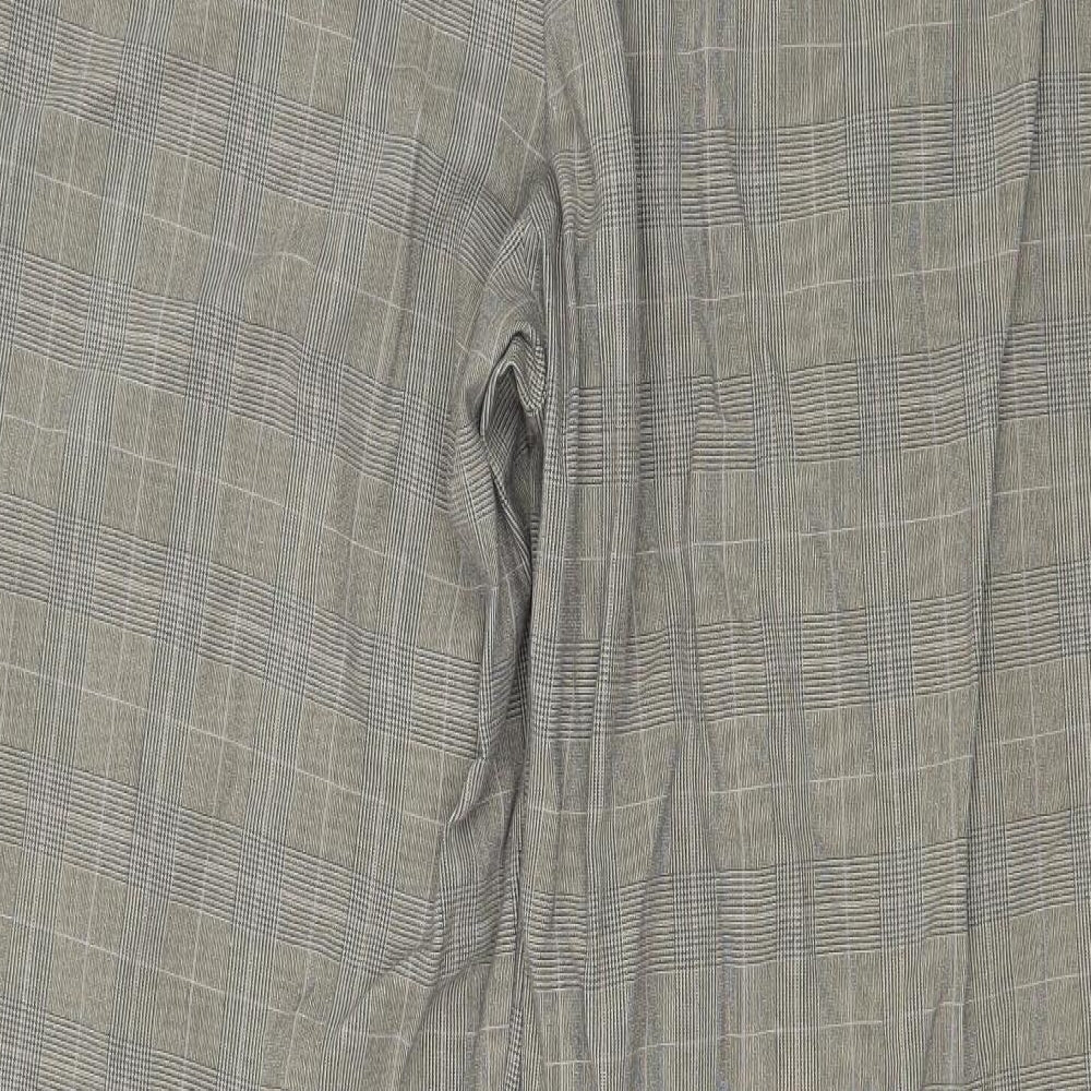 Mia Moda Womens Grey Check  Trousers  Size 14 L27 in