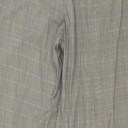 Mia Moda Womens Grey Check  Trousers  Size 14 L27 in