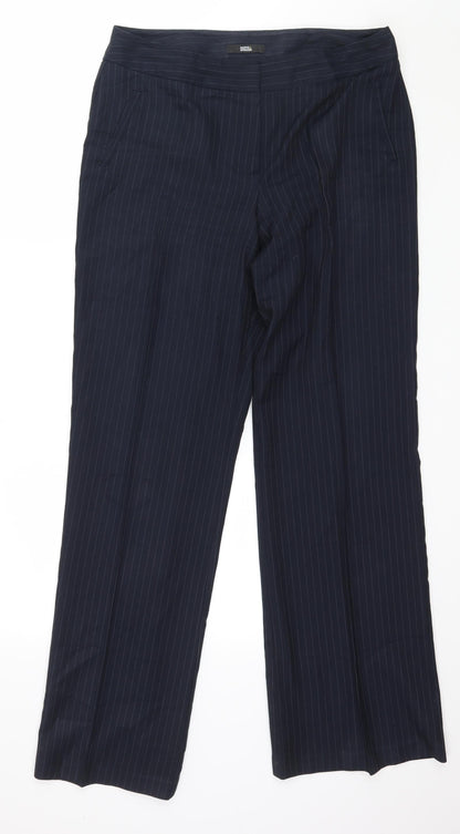Womens UK Size 14 Marks and Spencer Regular Fit  Blue Trousers