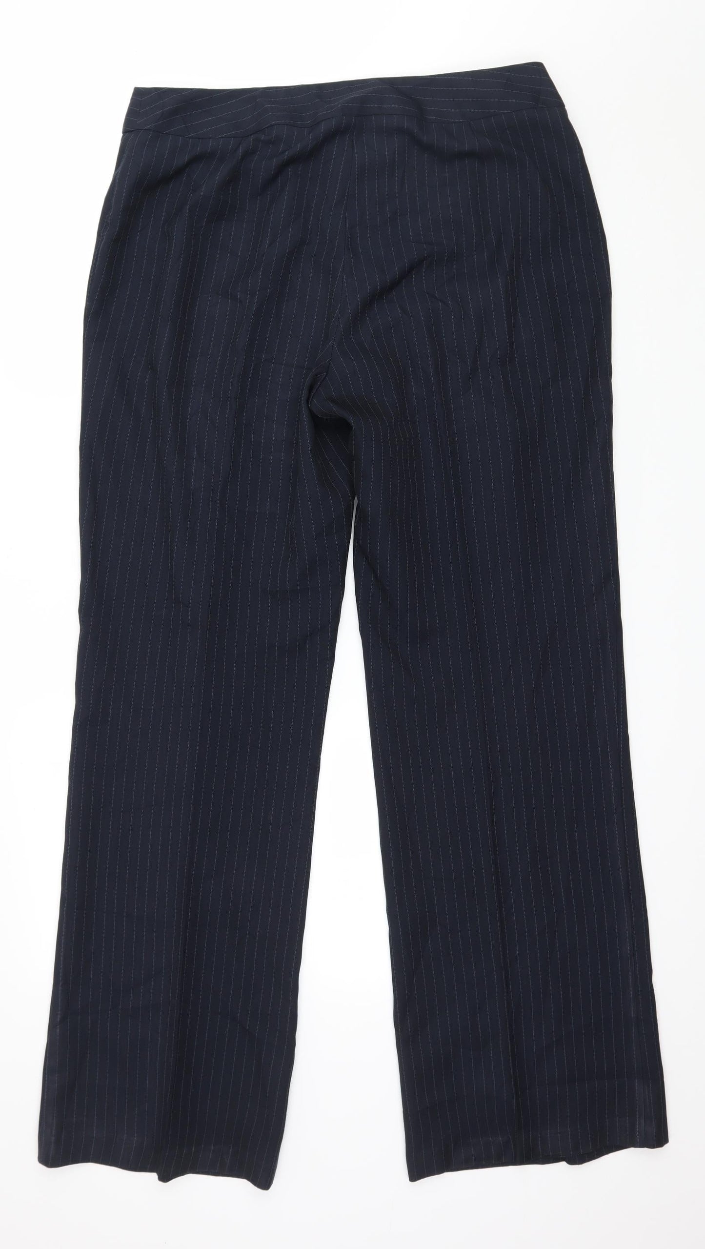 Womens UK Size 14 Marks and Spencer Regular Fit  Blue Trousers