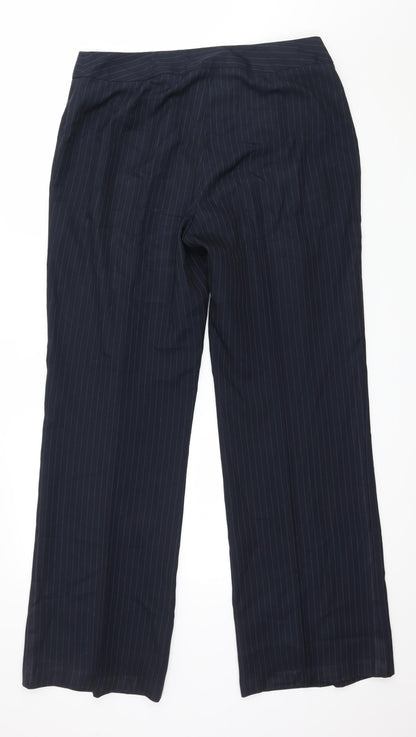 Womens UK Size 14 Marks and Spencer Regular Fit  Blue Trousers