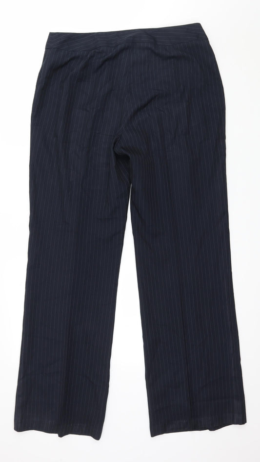 Womens UK Size 14 Marks and Spencer Regular Fit  Blue Trousers