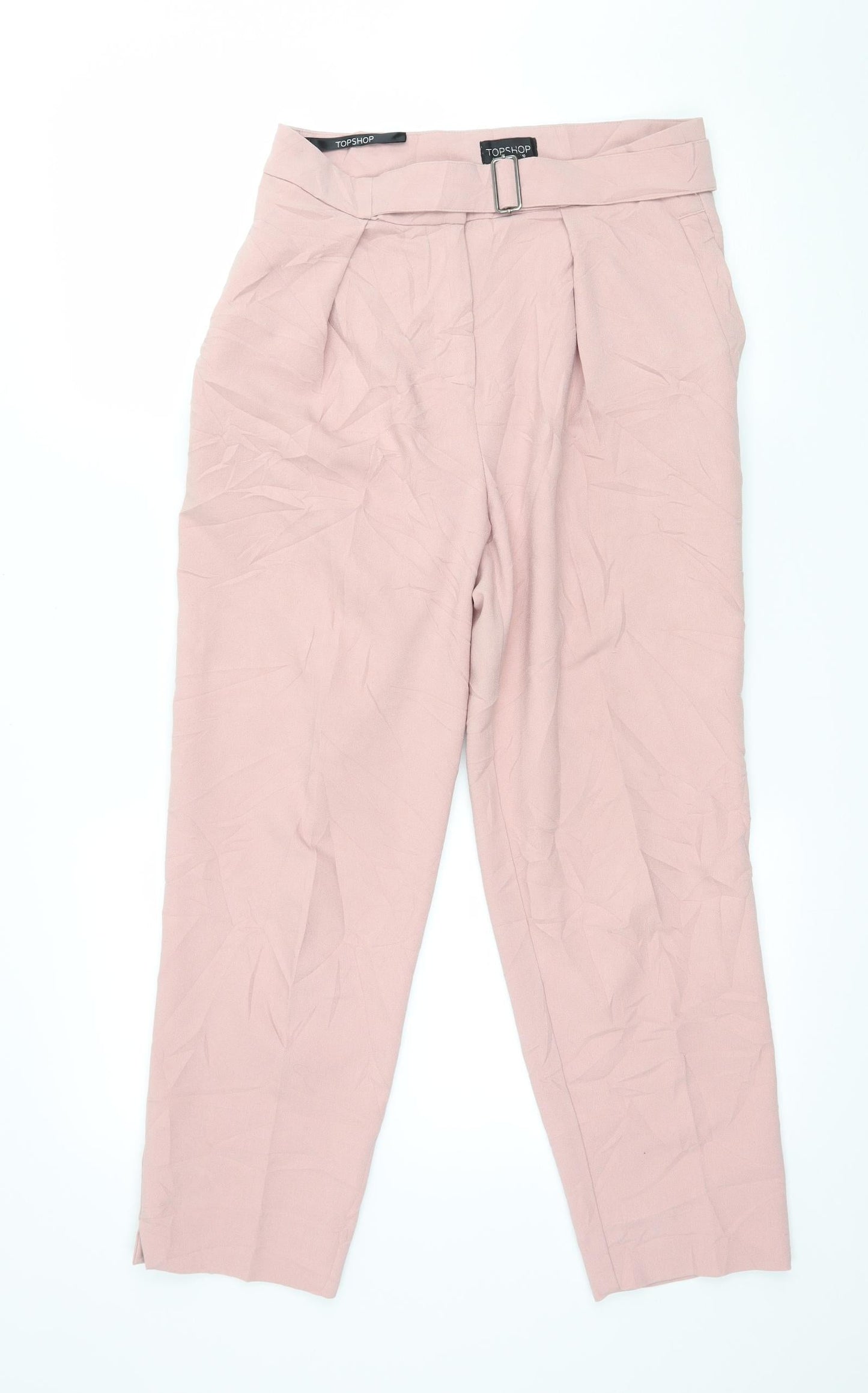 Womens UK Size 10 Topshop Regular Fit  Pink Trousers
