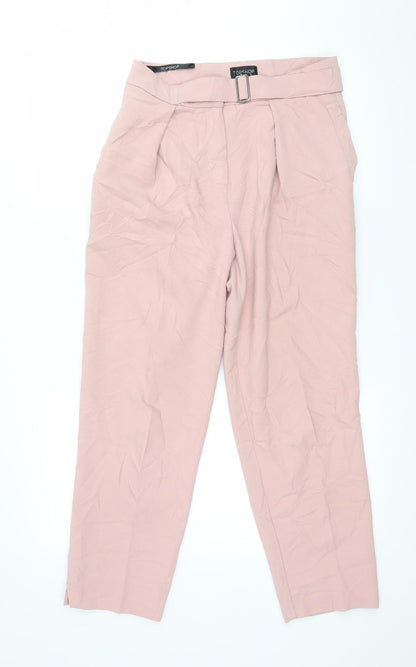 Womens UK Size 10 Topshop Regular Fit  Pink Trousers