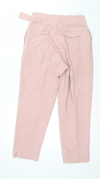 Womens UK Size 10 Topshop Regular Fit  Pink Trousers