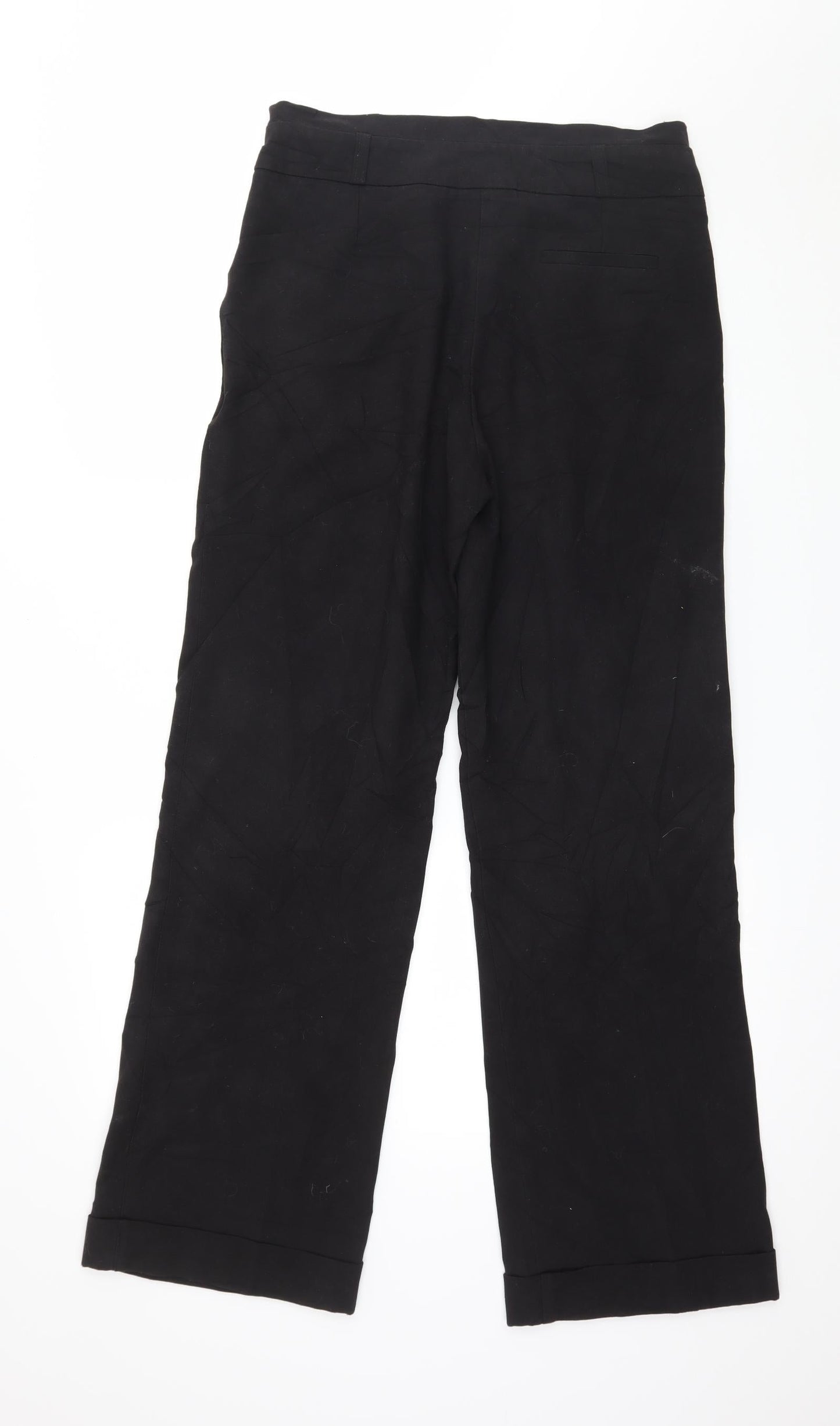 Womens UK Size 10 Topshop Regular Fit  Black Trousers