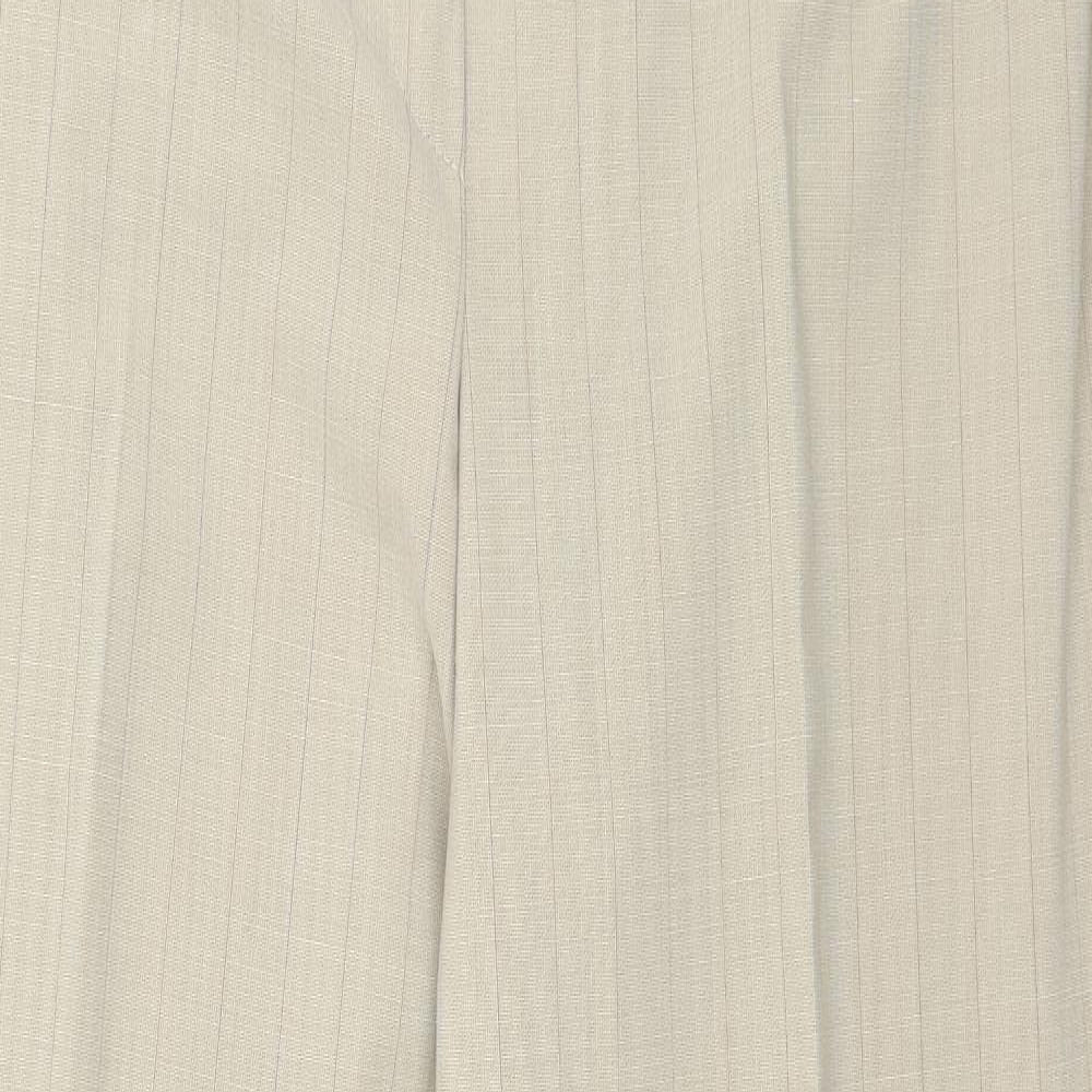 Eugen Klein Womens Beige Striped  Trousers  Size 34 in L29 in
