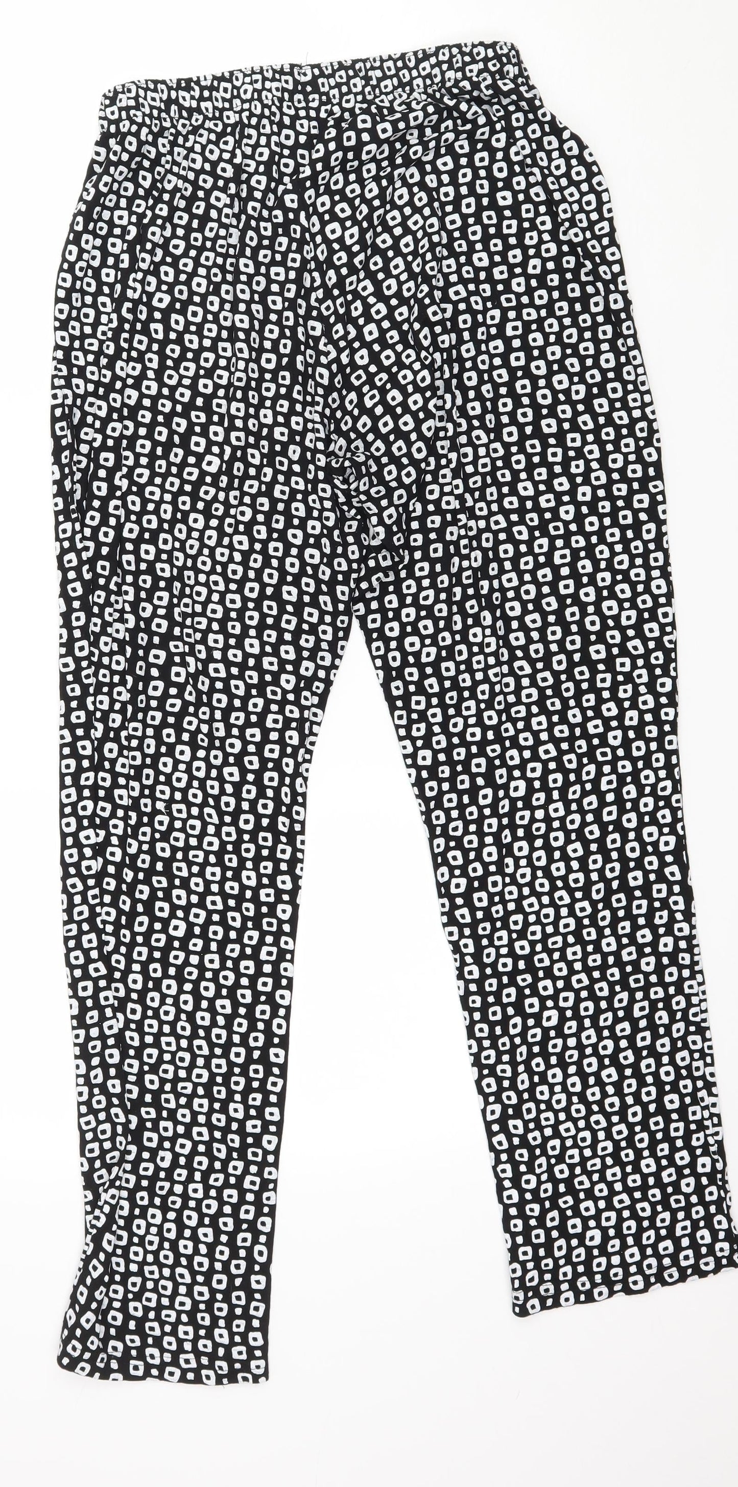 Womens UK Size M Preworn Regular Fit  Black Trousers