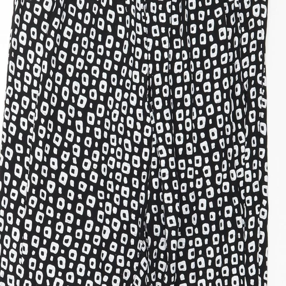 Womens UK Size M Preworn Regular Fit  Black Trousers