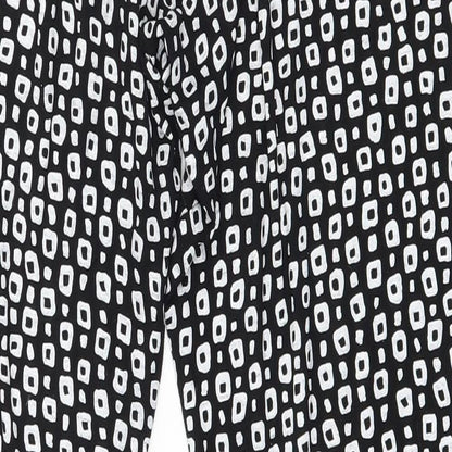 Womens UK Size M Preworn Regular Fit  Black Trousers