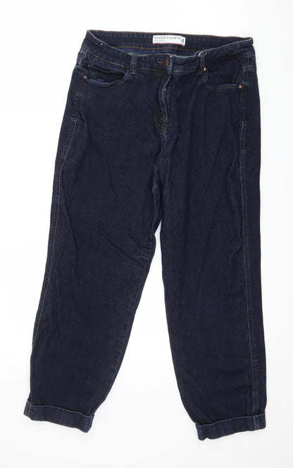 NEXT Womens Black  Denim Straight Jeans Size 14 L24 in