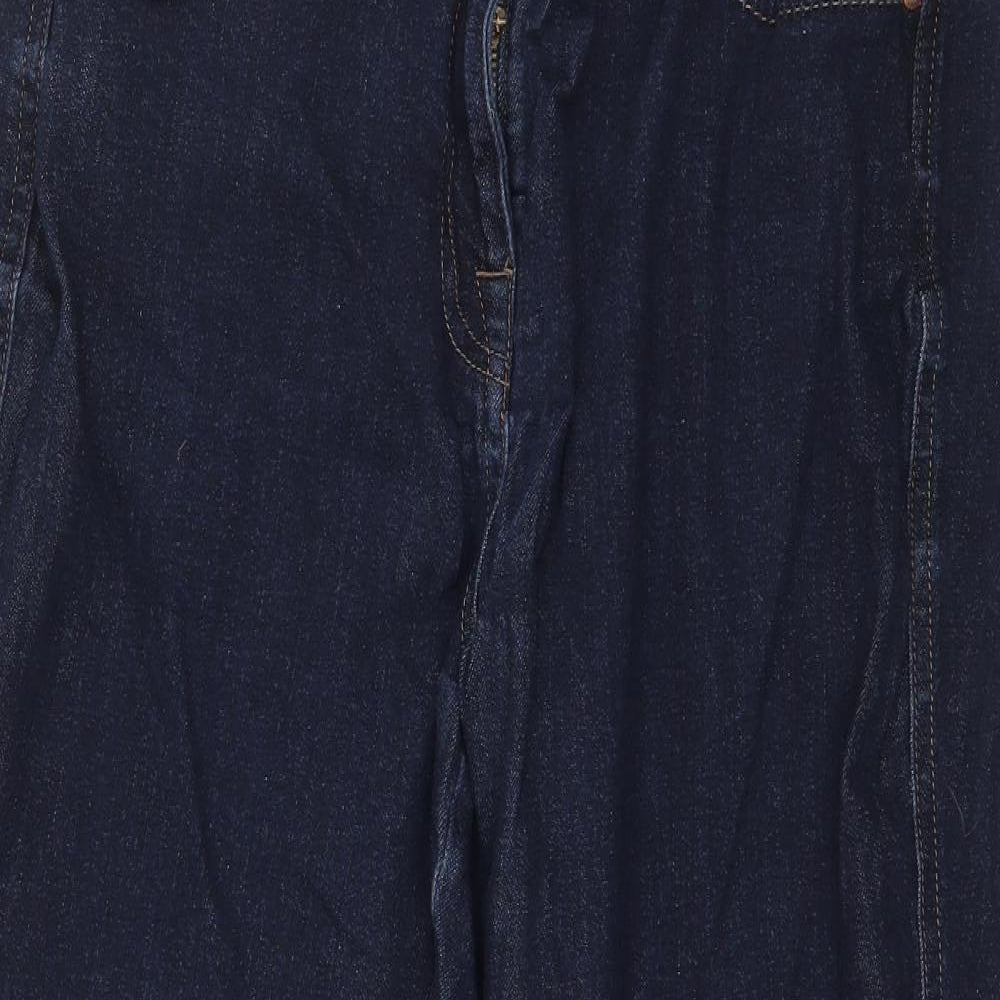 NEXT Womens Black  Denim Straight Jeans Size 14 L24 in