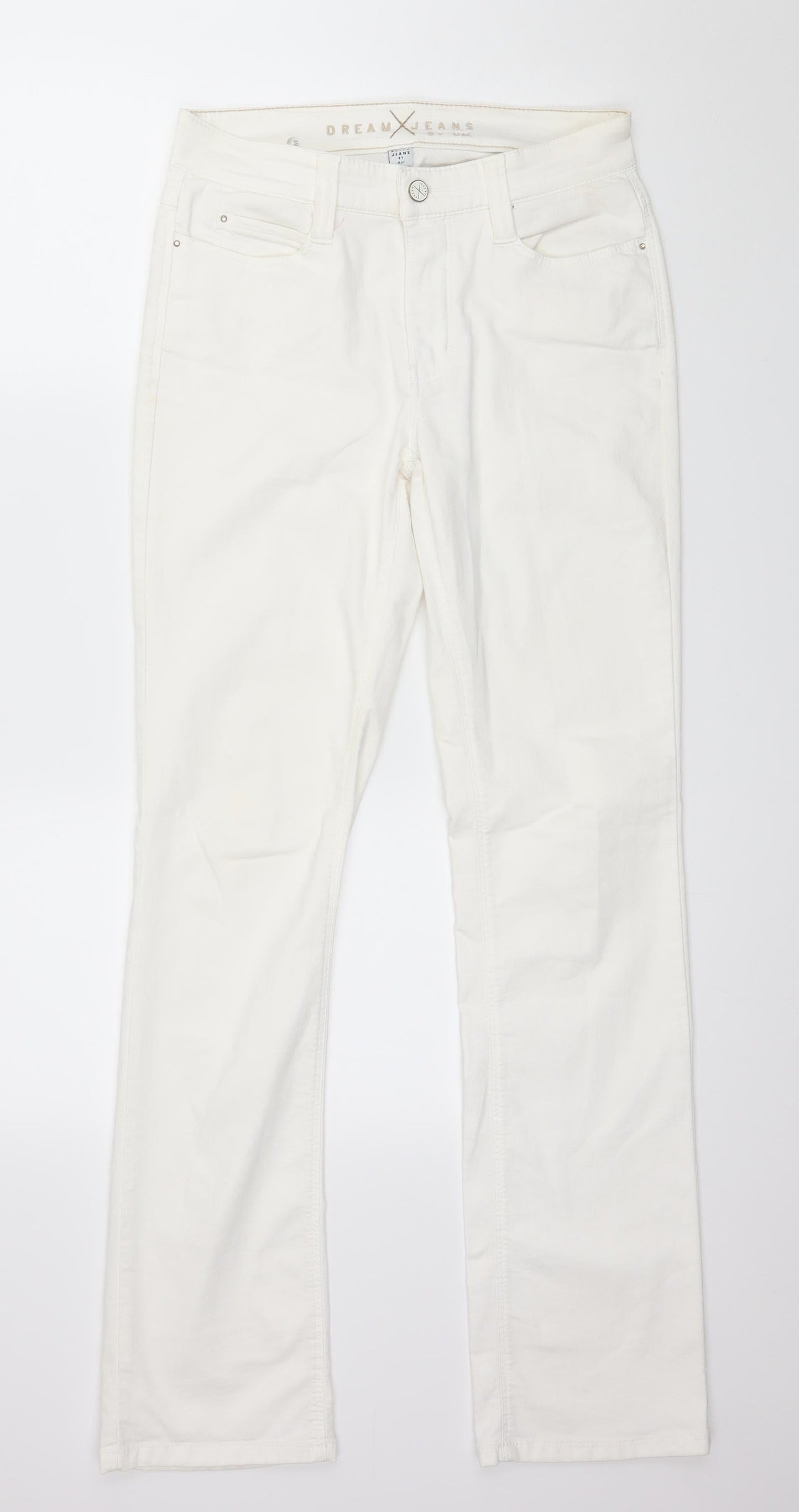 Womens UK Size 30 in Dream Jeans Regular Fit Straight White Jeans