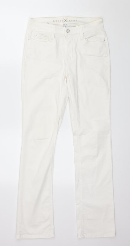 Womens UK Size 30 in Dream Jeans Regular Fit Straight White Jeans