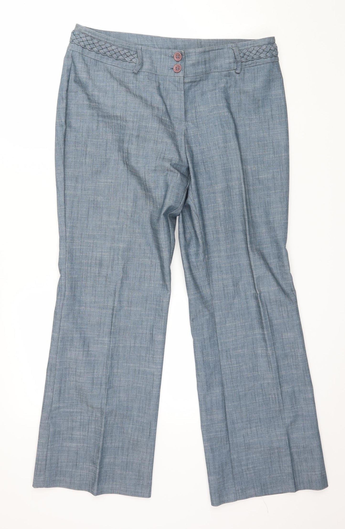 F&F Womens Blue   Trousers  Size 14 L29 in