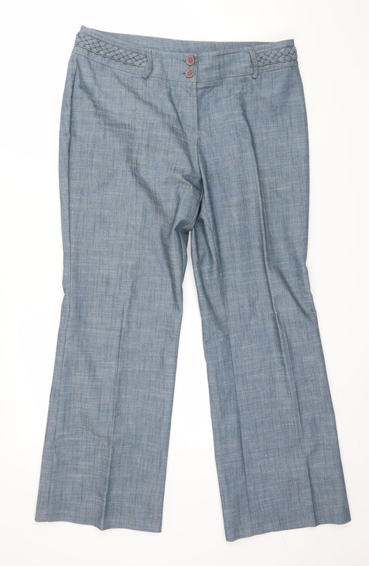 F&F Womens Blue   Trousers  Size 14 L29 in