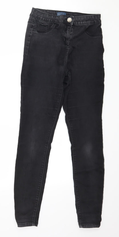 Womens UK Size 10 Papaya Regular Fit Skinny Grey Jeans