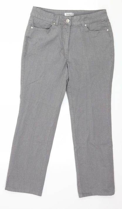 Damart Womens Grey  Denim Straight Jeans Size 10 L25 in