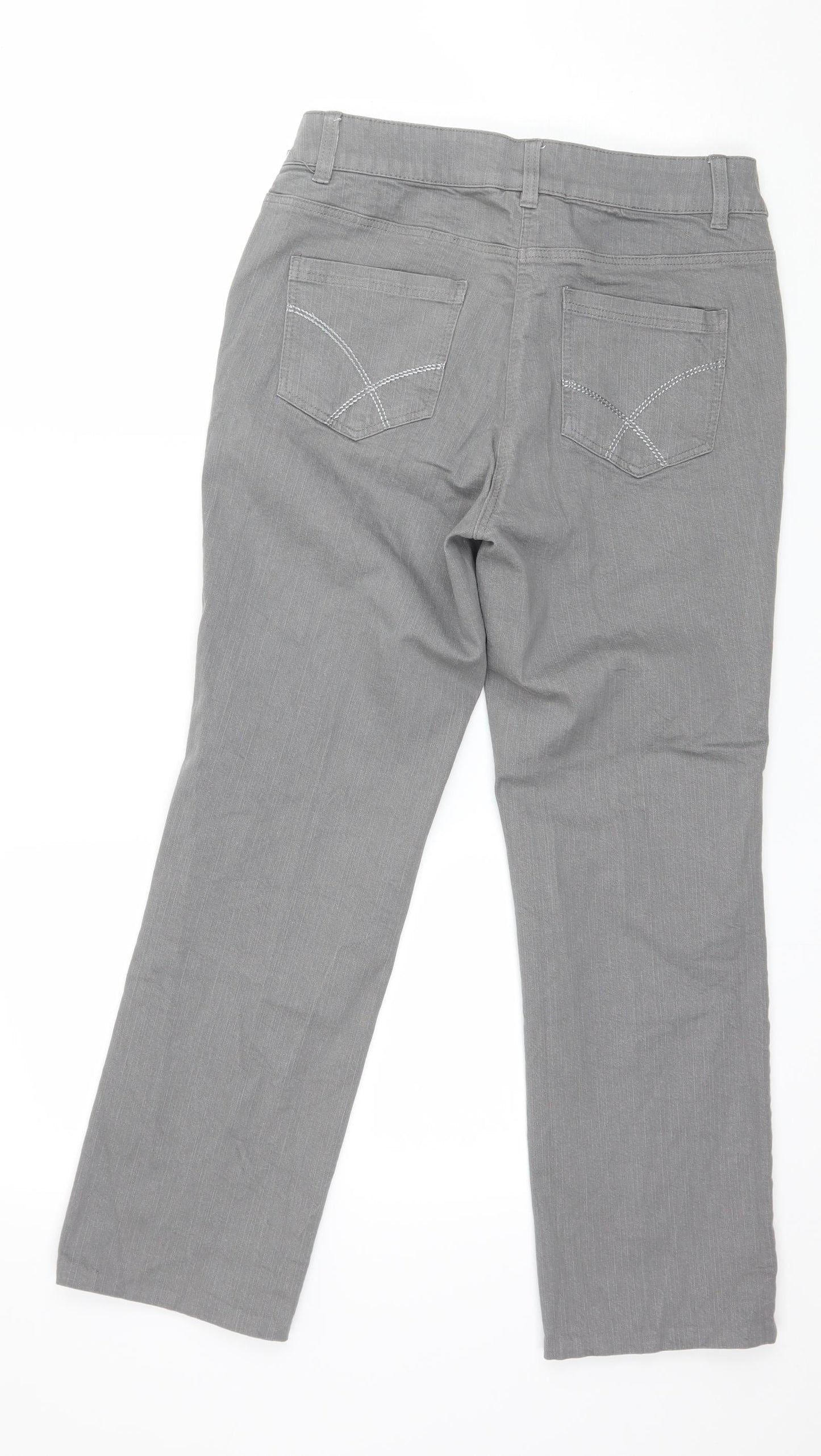 Damart Womens Grey  Denim Straight Jeans Size 10 L25 in