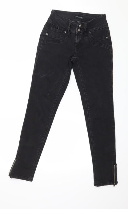 Evermore Womens Black  Denim Skinny Jeans Size 26 in L26 in