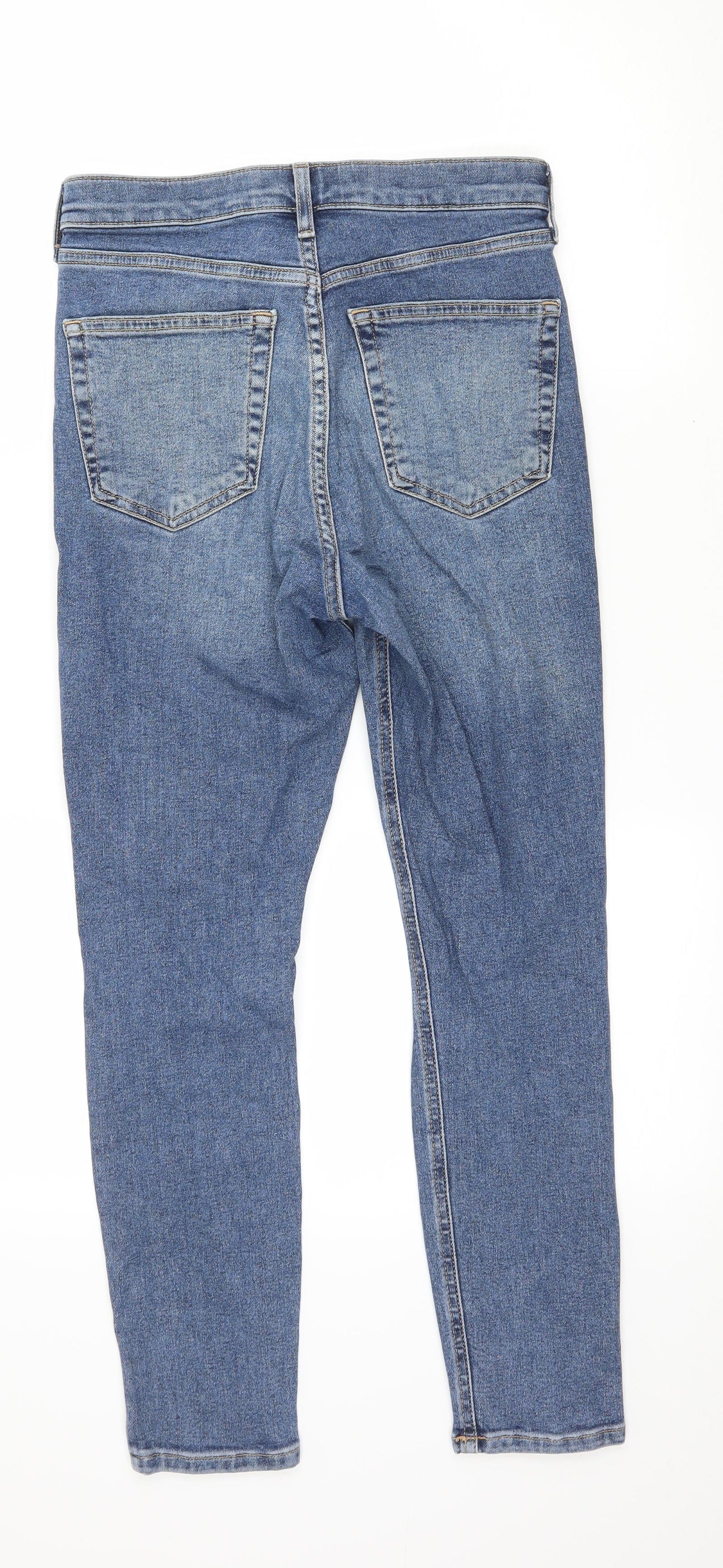 Topshop Womens Blue  Denim Skinny Jeans Size 28 in L30 in