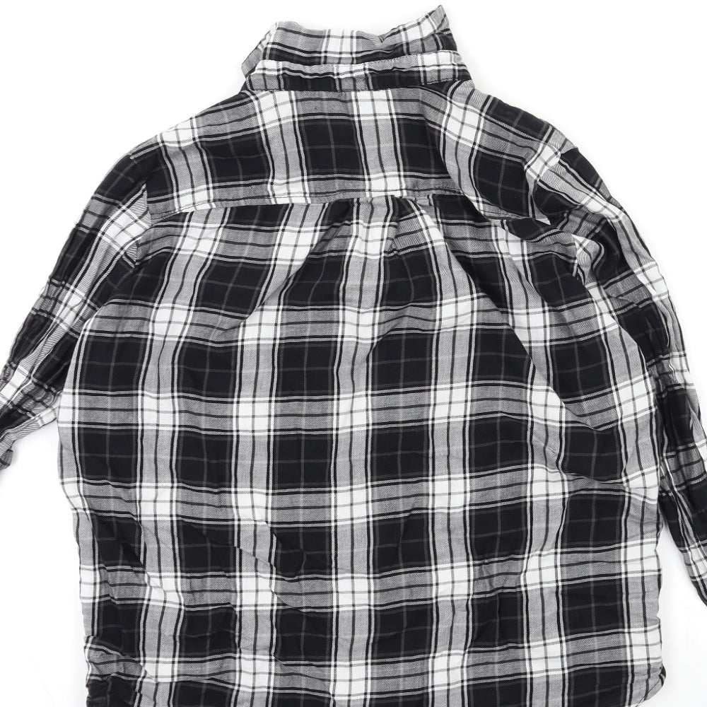 Womens UK Size 8 LOTD Black Basic Button-Up