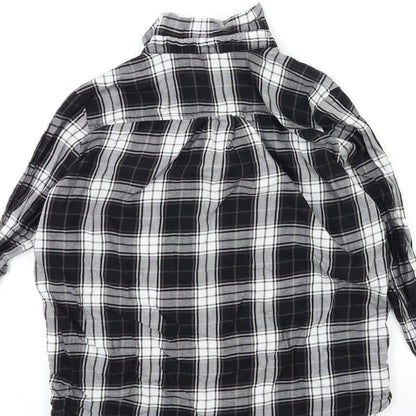 Womens UK Size 8 LOTD Black Basic Button-Up