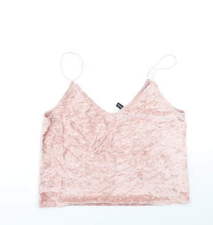 Womens UK Size M H&M Pink Basic Tank
