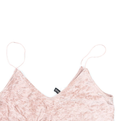 Womens UK Size M H&M Pink Basic Tank