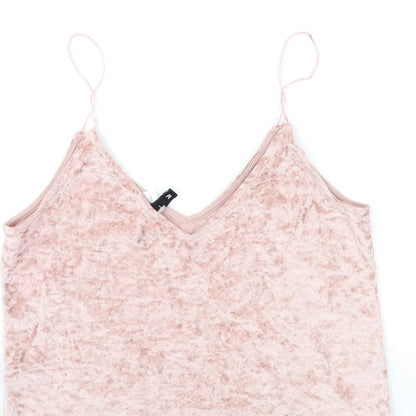Womens UK Size M H&M Pink Basic Tank