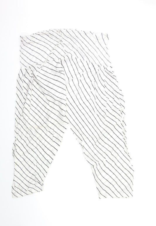 Womens UK Size 38 Preworn Regular Fit  White Trousers
