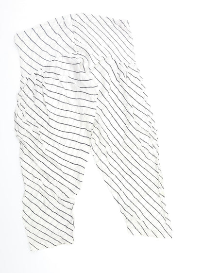 Womens UK Size 38 Preworn Regular Fit  White Trousers