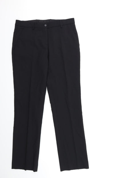 Womens UK Size 10 Preworn Regular Fit  Black Trousers