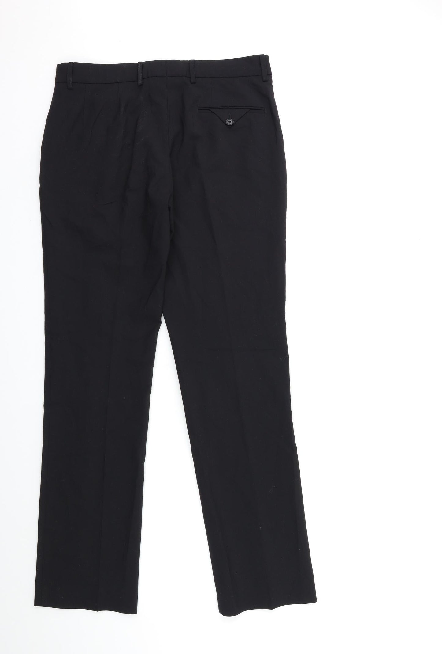 Womens UK Size 10 Preworn Regular Fit  Black Trousers
