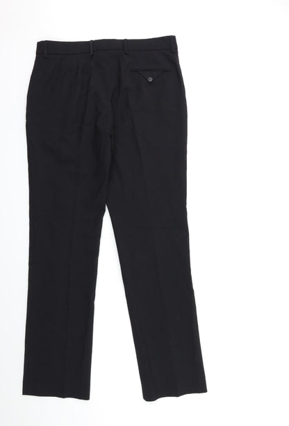 Womens UK Size 10 Preworn Regular Fit  Black Trousers