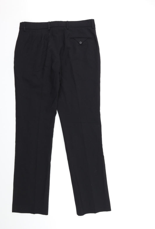 Womens UK Size 10 Preworn Regular Fit  Black Trousers