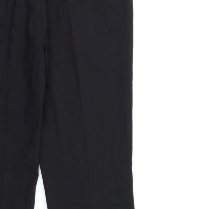 Womens UK Size 10 Preworn Regular Fit  Black Trousers
