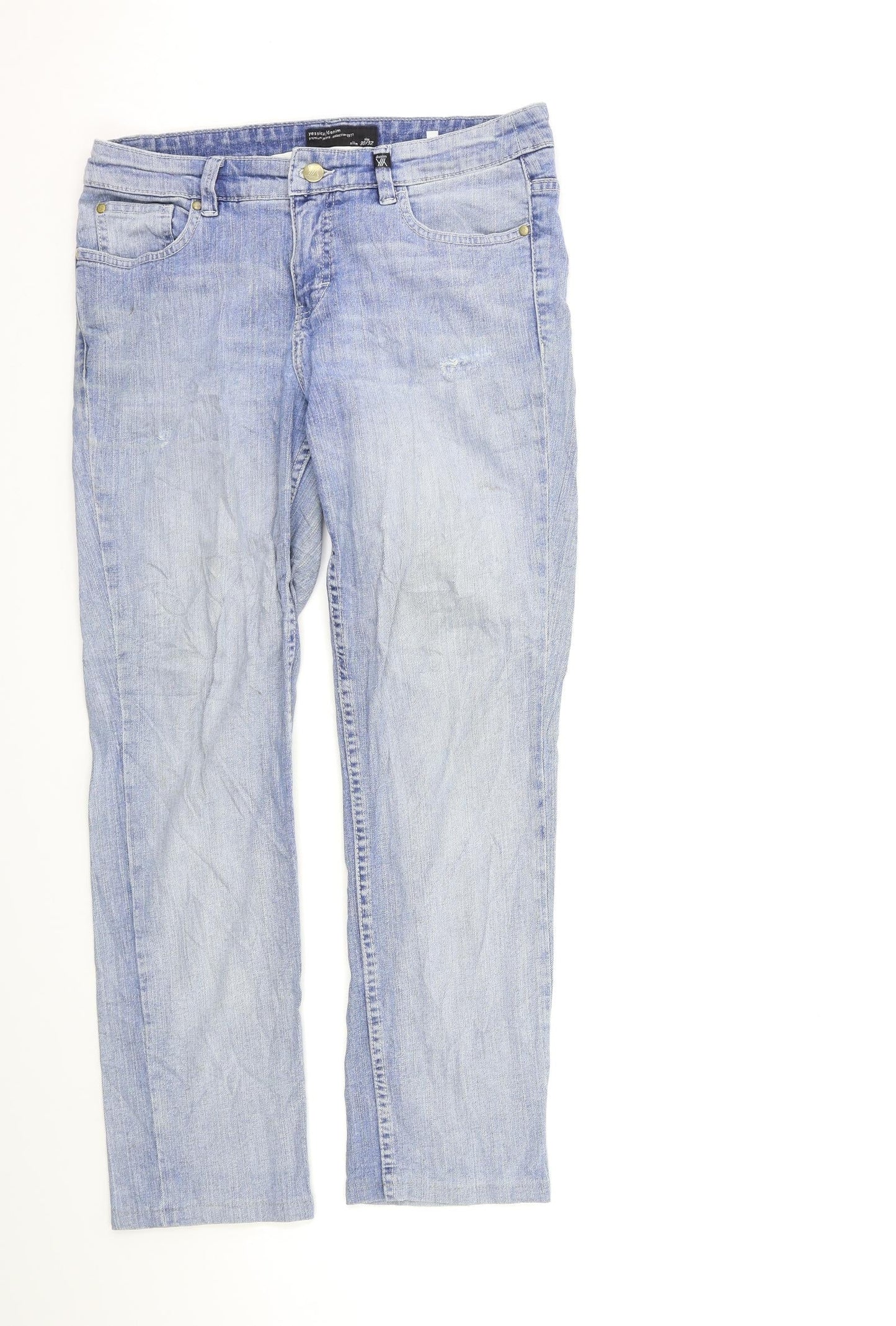 Yessica Womens Blue  Denim Straight Jeans Size 30 in L32 in