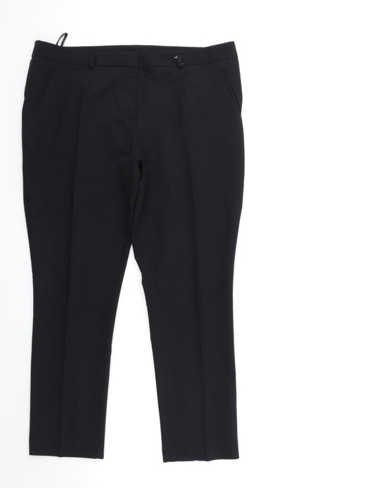 Womens UK Size 14 Dorothy Perkins Regular Fit  Black Trousers