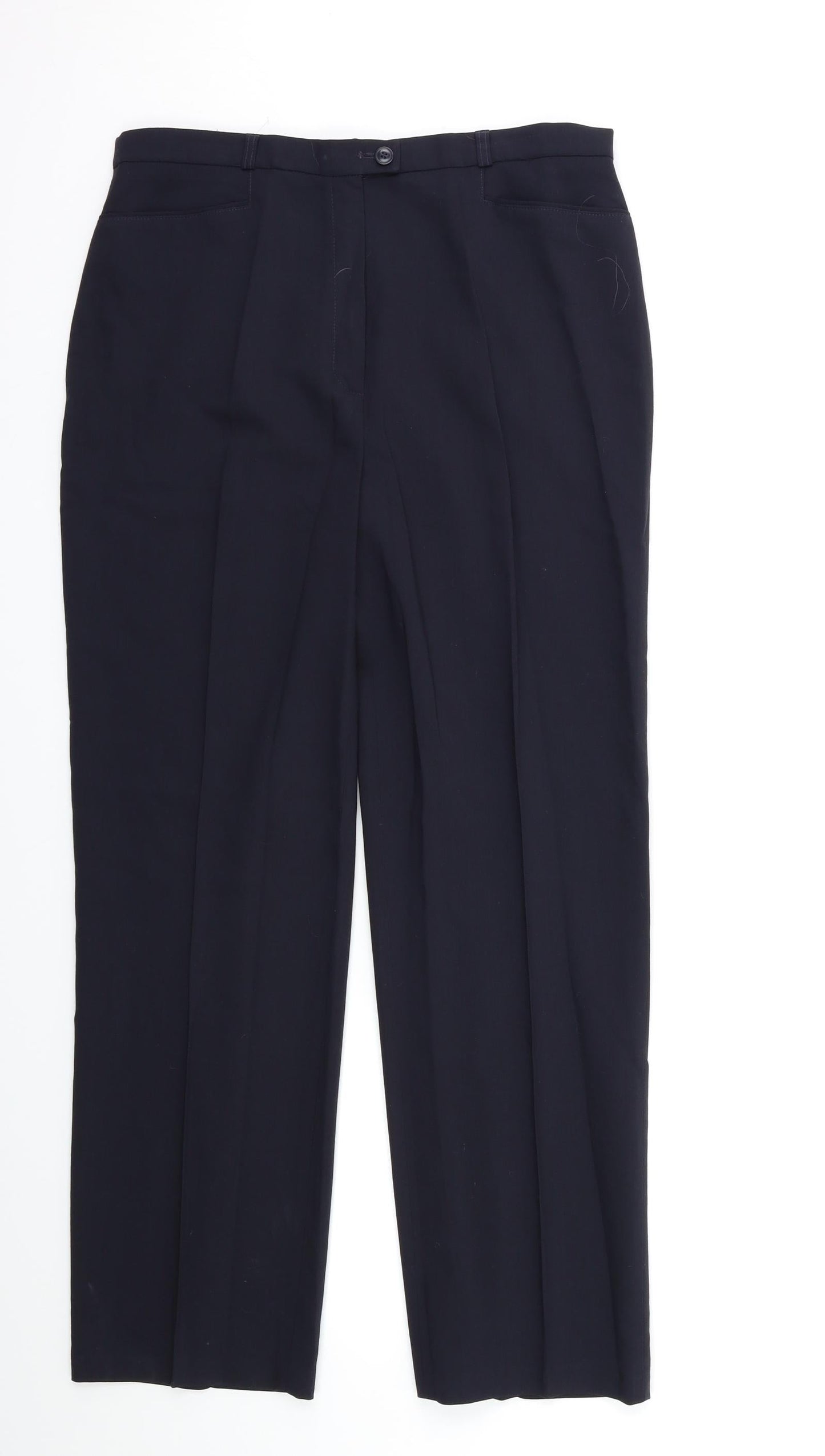 Womens UK Size 10 Preworn Regular Fit  Blue Trousers