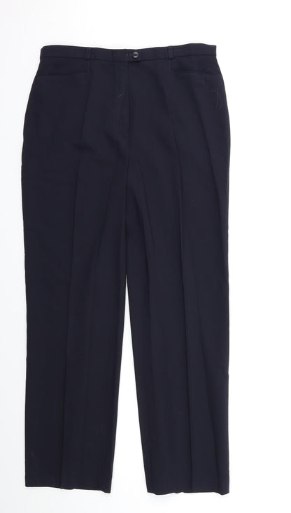 Womens UK Size 10 Preworn Regular Fit  Blue Trousers