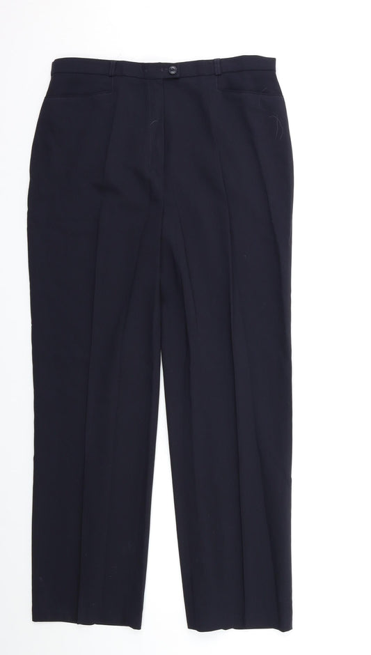 Womens UK Size 10 Preworn Regular Fit  Blue Trousers